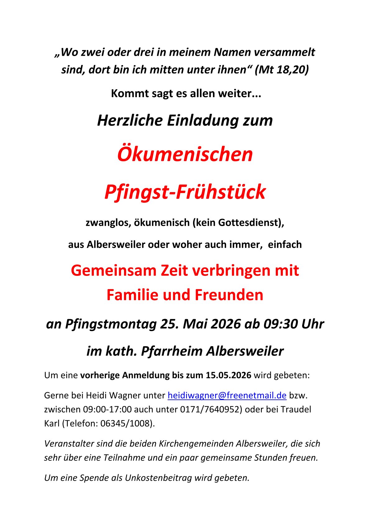Pfingstfrühstück Plakat 2026 HW 1