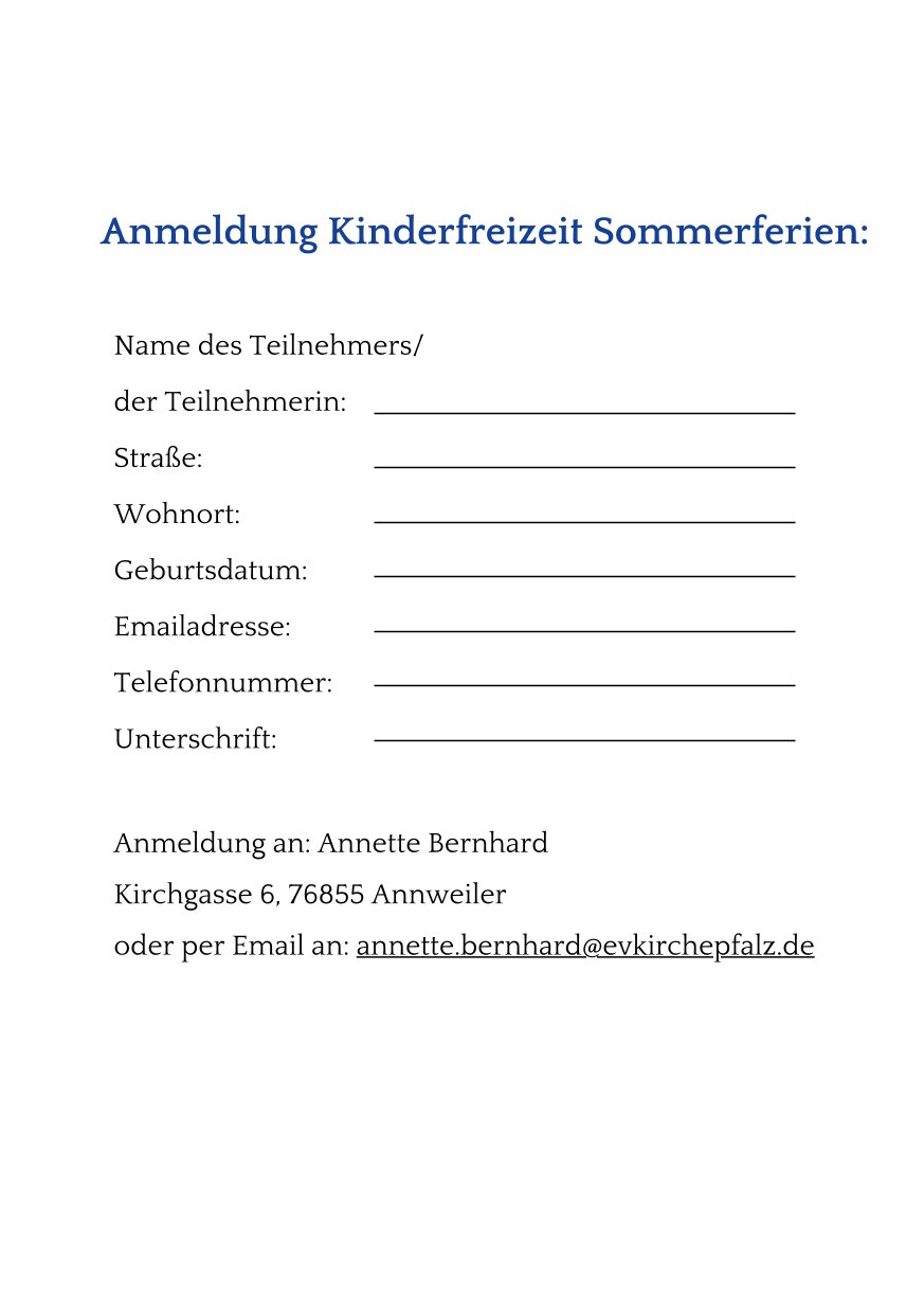 Kinderfreizeit in den Sommerferien Annweiler 4 2